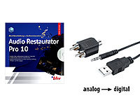 Q-Sonic Audio-Digitalisierer & MP3-Recorder mit Restaurator-Software; USB-Plattenspieler mit Kassetten-Deck USB-Plattenspieler mit Kassetten-Deck 