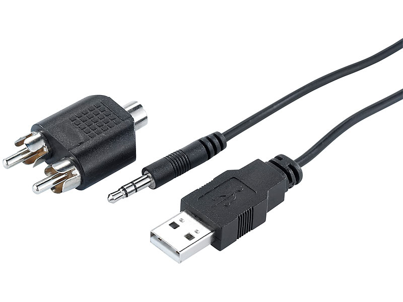 ; USB-Plattenspieler mit Kassetten-Deck 