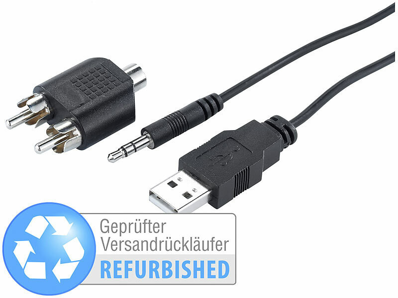 ; USB-Plattenspieler mit Kassetten-Deck 