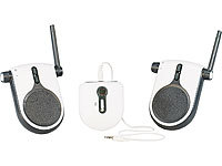 Q-Sonic Drahtloses 3-teiliges Sound-Set mit FM-Transmitter, 8 Watt; Stereolautsprecher