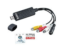 Q-Sonic USB-Video-Grabber VG-202 zum Digitalisieren, mit Software für Windows