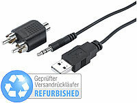 Q-Sonic Audio-Digitalisierer & MP3-Recorder "AD-330 USB" Versandrückläufer; USB-Plattenspieler mit Kassetten-Deck 