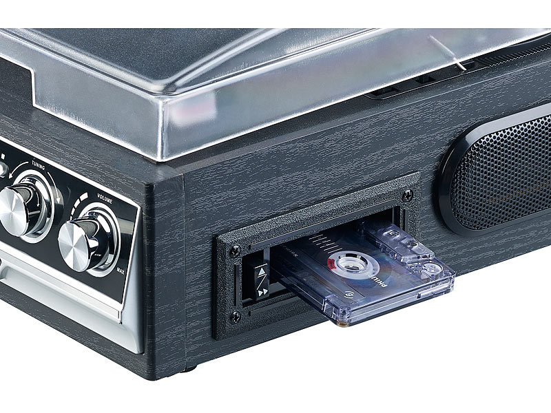 ; USB-Plattenspieler mit Kassetten-Deck USB-Plattenspieler mit Kassetten-Deck USB-Plattenspieler mit Kassetten-Deck 